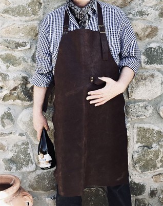 Schürze 100% Kernleder - Schwarz