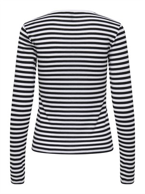 ONLElli Rib Langarmshirt - Salsa/Parfait