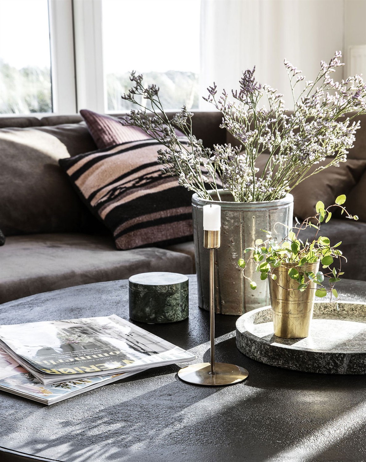 Kerzenhalter Antik - Messing