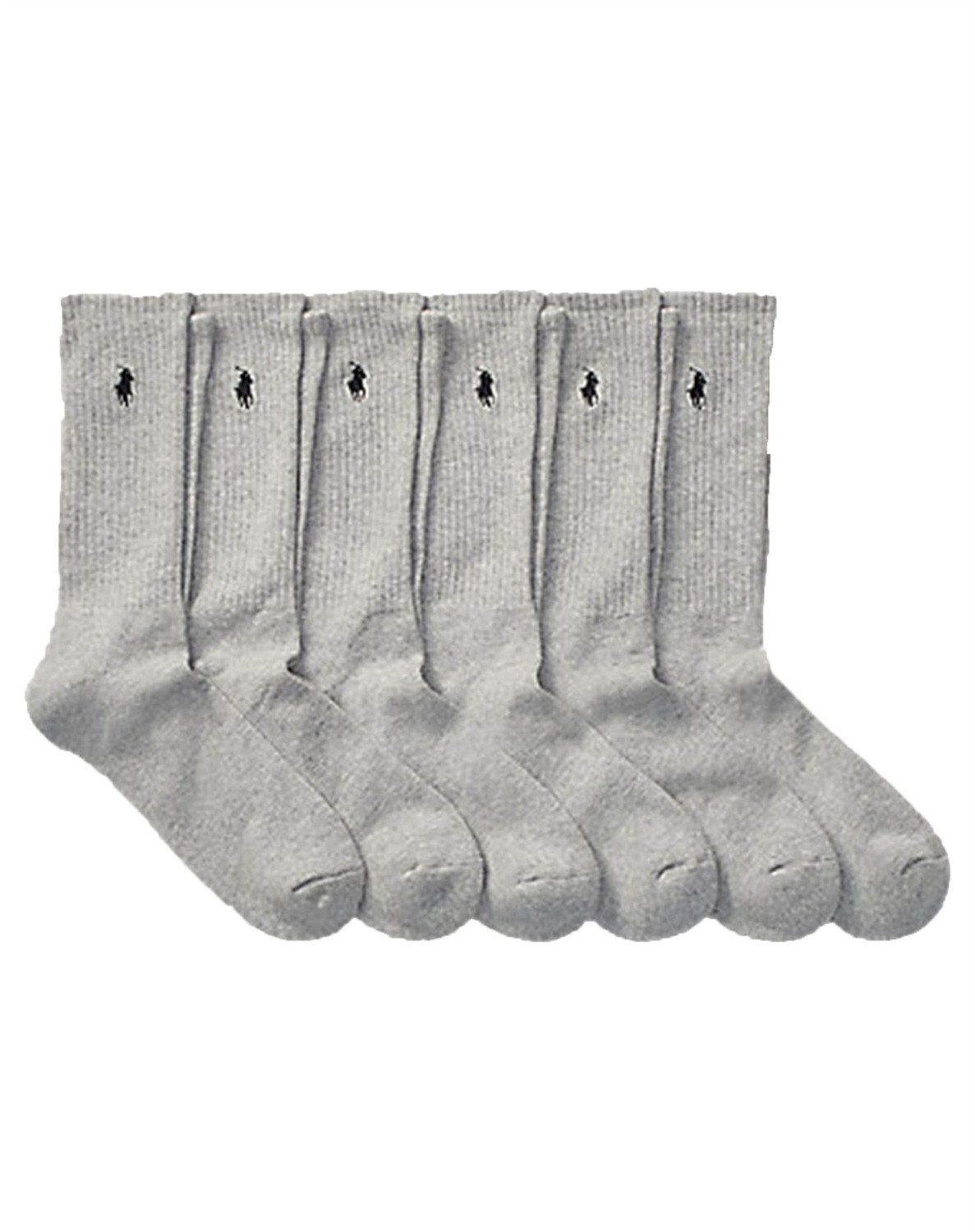 Cotton-Blend Crew 6er-Pack Socken - Grau